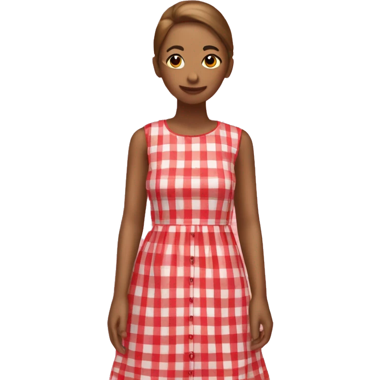 Red and white gingham dress just the dress close up emoji