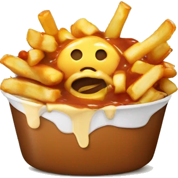 poutine qui mange une poutine emoji