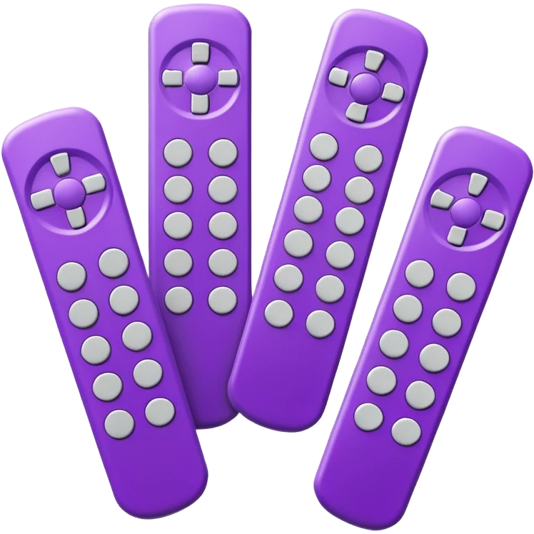Play 5 remote control in purple emoji