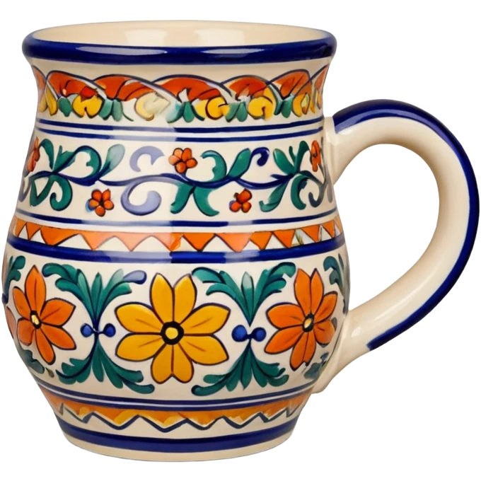 Talavera clay mug emoji
