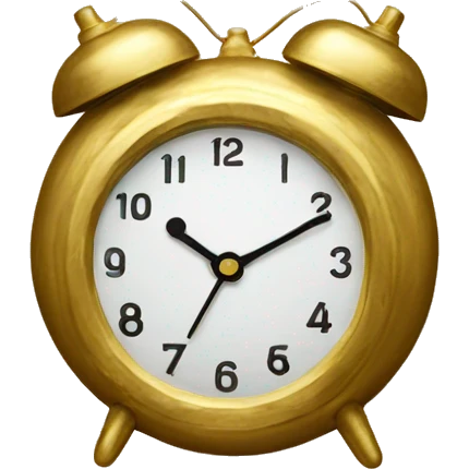 a clock made out of gold emoji