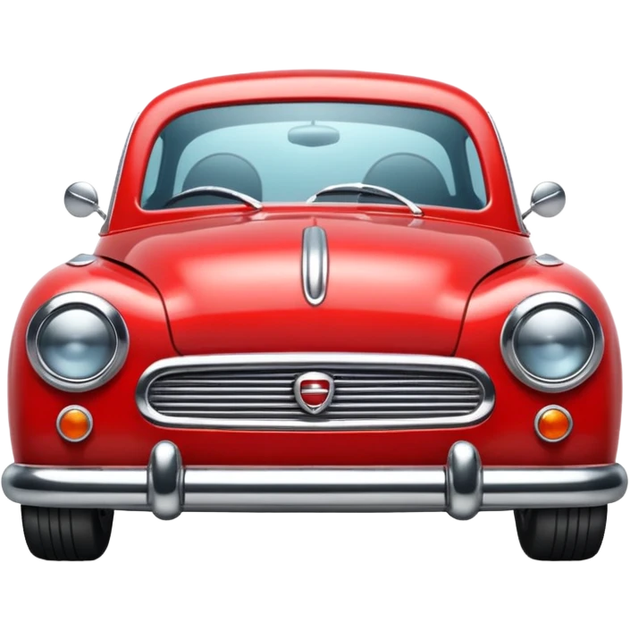 red small retro car front emoji