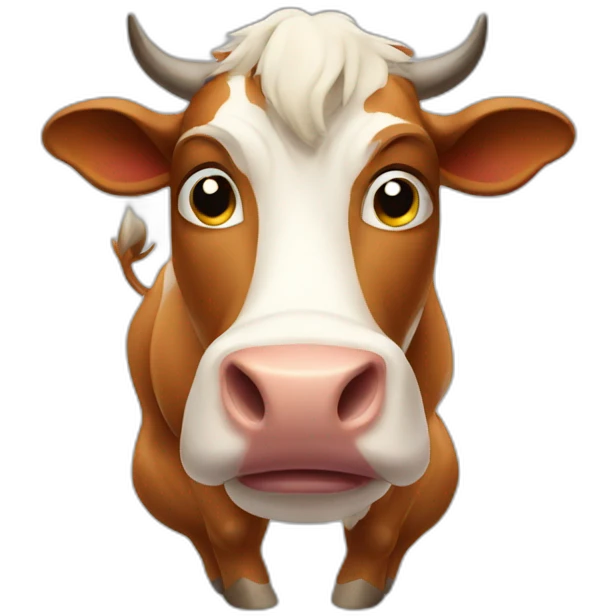 Very muscular Cow emoji