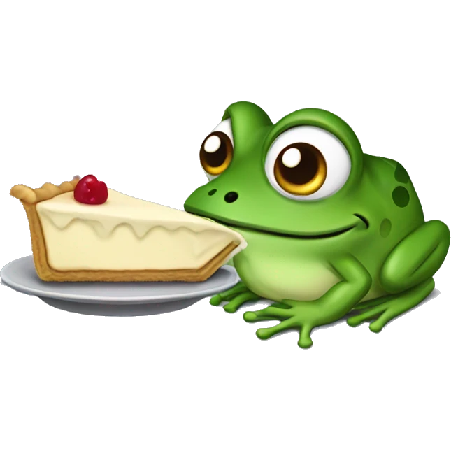 Frog craving pie emoji