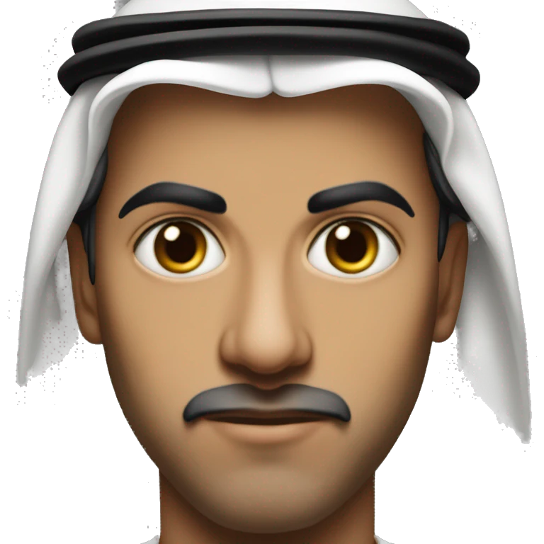 photorealistic Faisal of Saudi Arabia serious emoji
