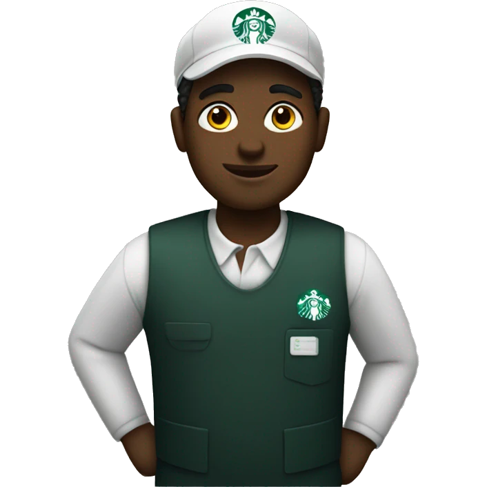 Black Starbucks worker emoji