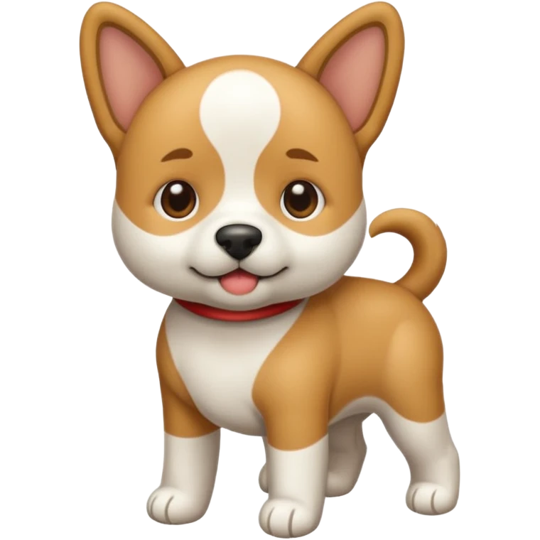 Un emoji de un perrito blanco no es de pelo largo emoji