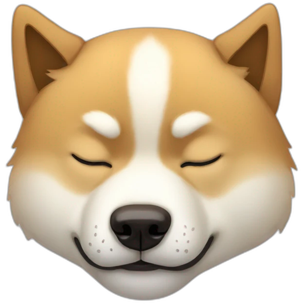 Akita inu sleeping emoji