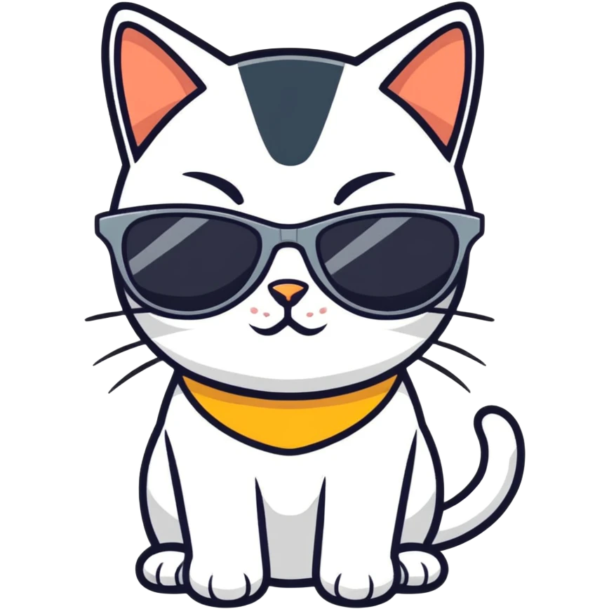 Cat with sunglasses emoji