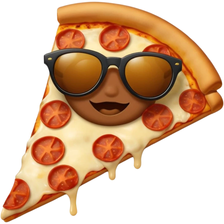 Pizza with black sunglasses emoji