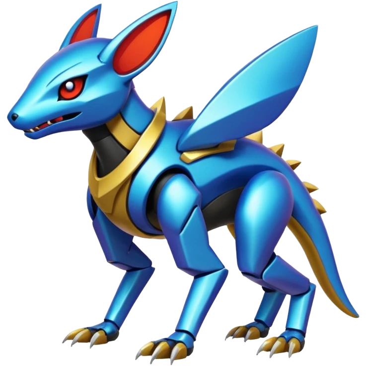  exotic modern cyber-Protogen-Fakémon-Pokémon-Vernid-creature emoji