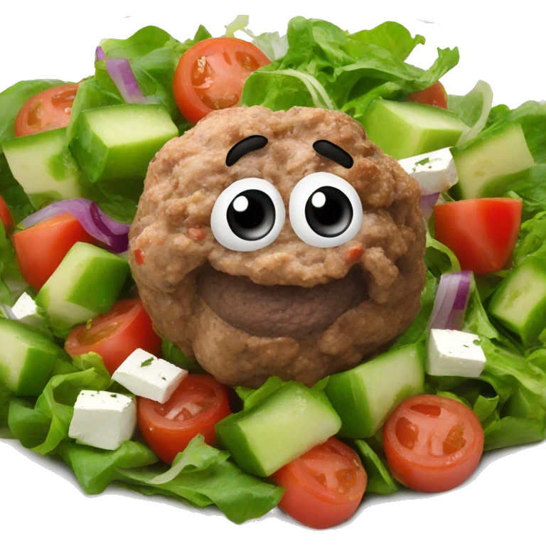 greek meatball salad emoji