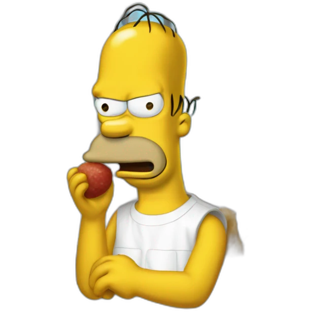 Homer mange son pied emoji