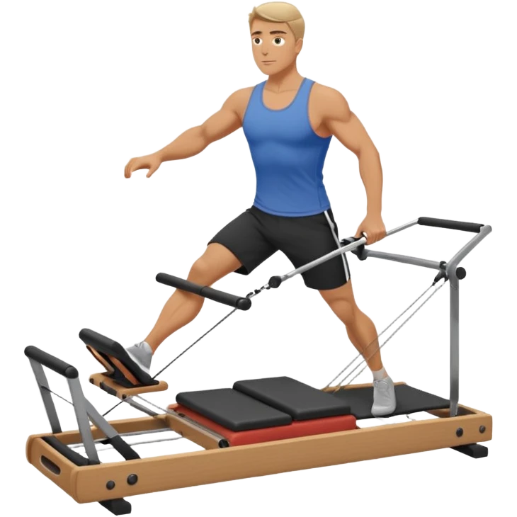 guy workout pilates reformer  emoji