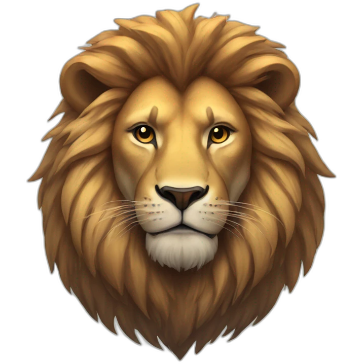 a majestic, powerful lion emoji