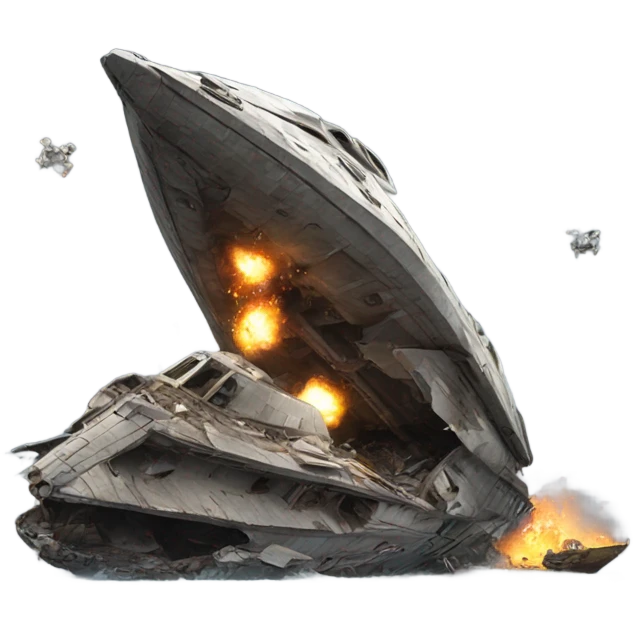 Star Wars ship crash emoji