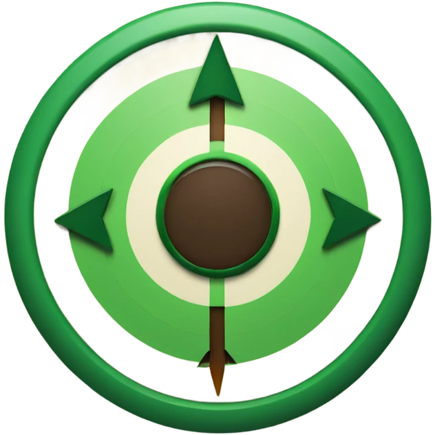 Arrow missing the bullseye emoji
