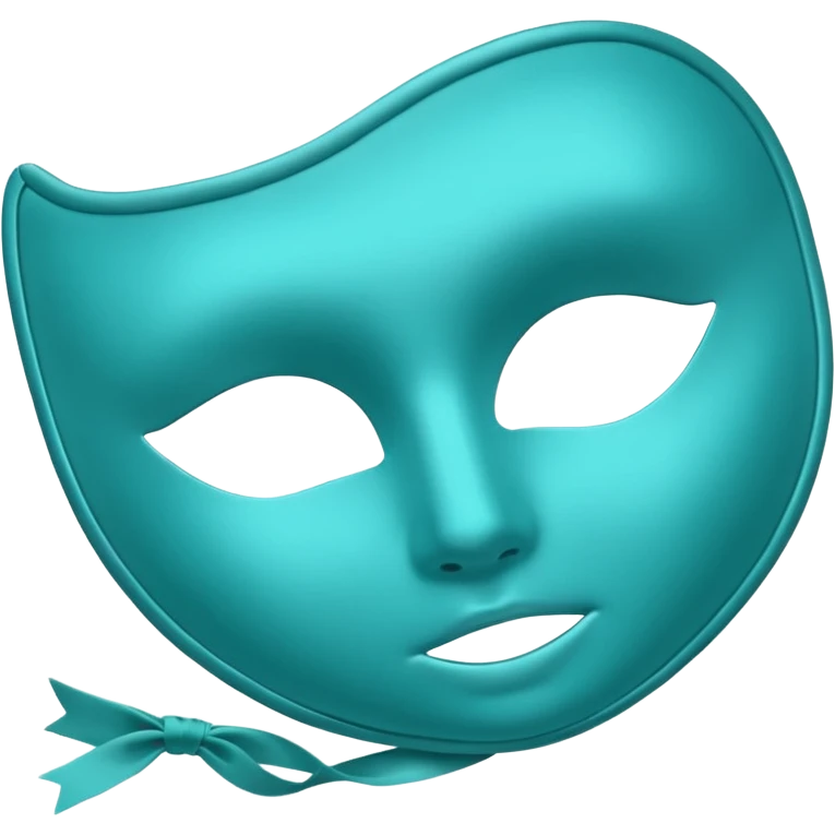 Sleeping mask of  turquoise color emoji