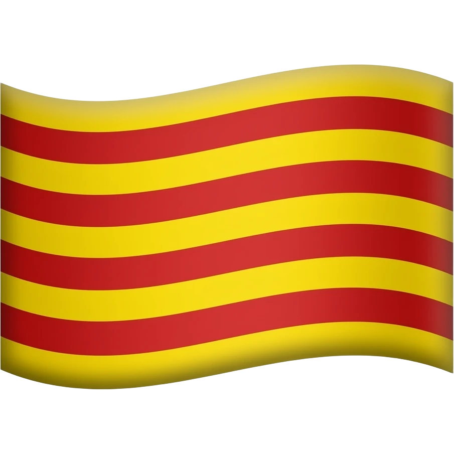 Drapeaux catalan en jaune et quatre bande rouge oriental emoji
