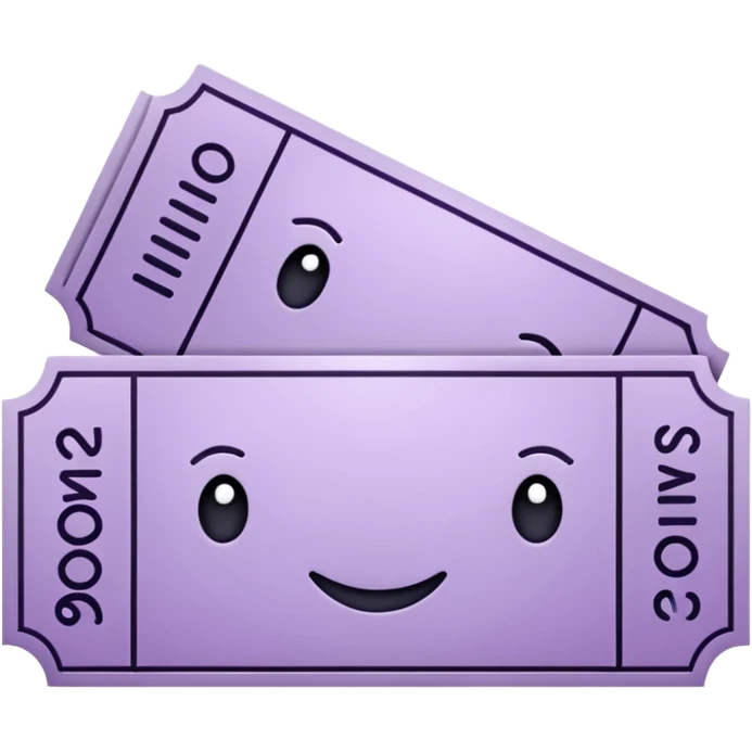 Pale Purple 1 Signed ticket  emoji