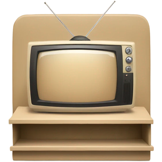 Beige modern tv on a shelf emoji