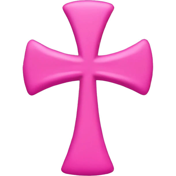 Pink cross with a bow emoji