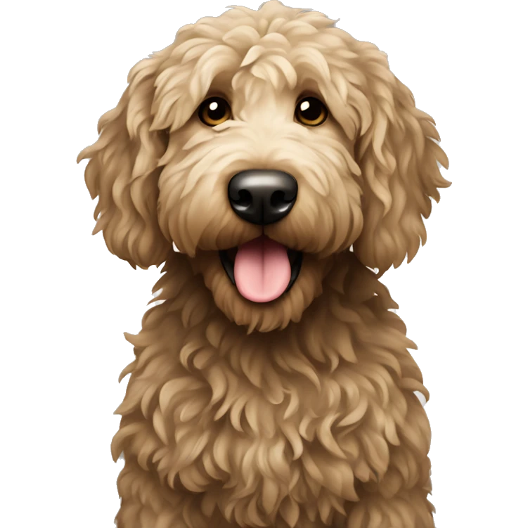 Muddy goldendoodle emoji