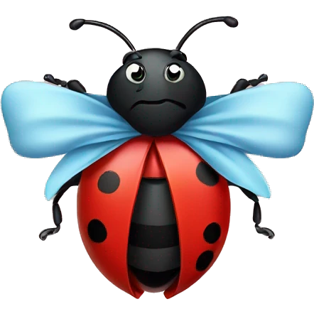 ladybug wearing a bow  emoji