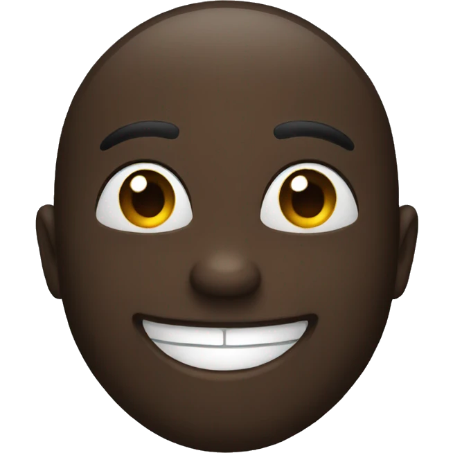 Black emoji smiling  emoji