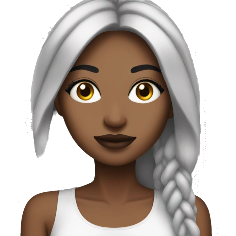 City girl with long eyelash and long nails emoji
