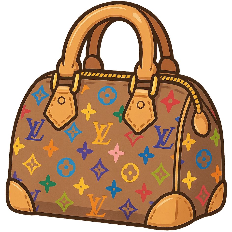 Luxury LV handbag colorful emoji