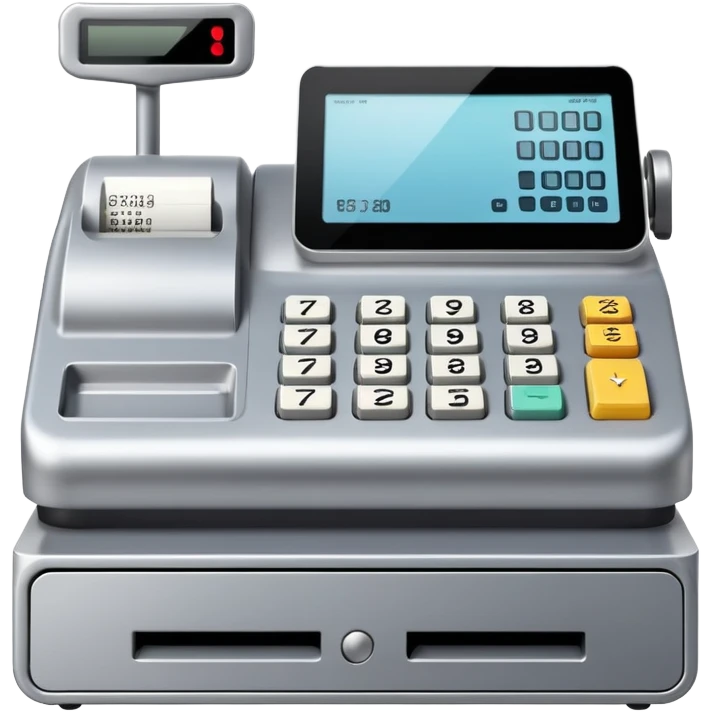 retail cash register with display and buttons emoji