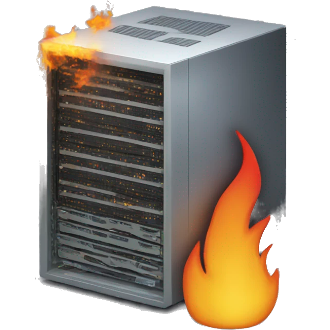 data server on fire emoji