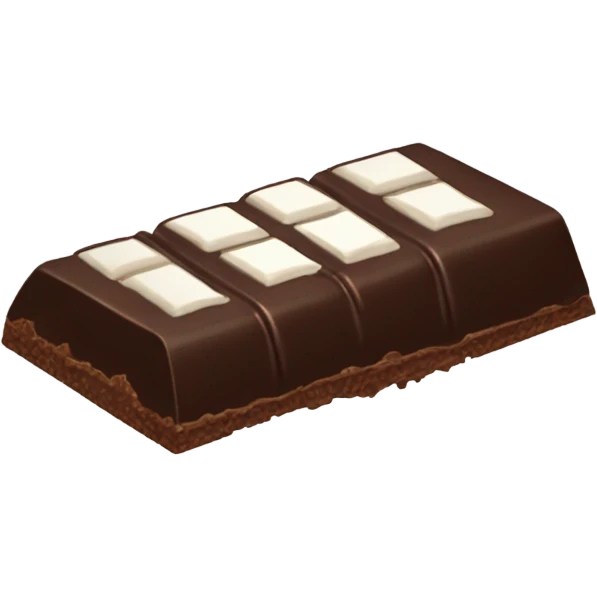 Half eaten chocolate bar emoji