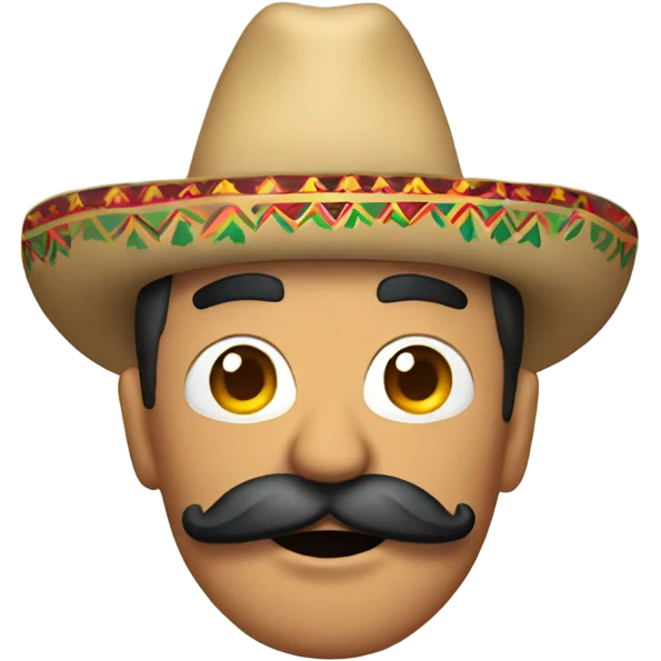 Mexican with mustache and beers  emoji