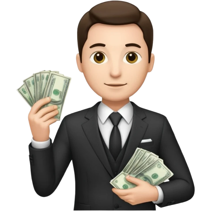 public official/politician/bureaucrat holding money emoji