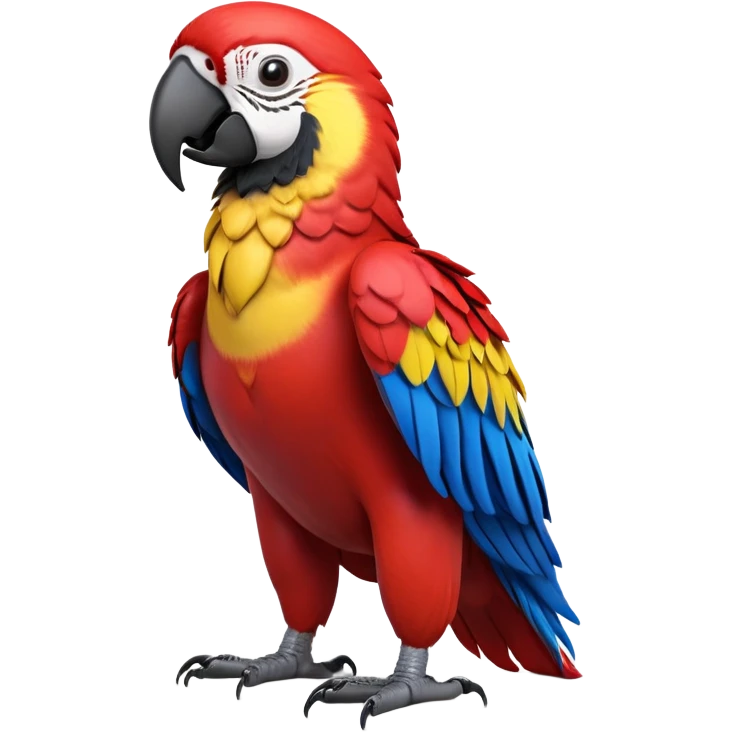 cinematic-macaw-realistic-full-body-standing-emoji,-vibrant-feathers-glowing-with-rich-reds,-blues,-and-yellows,-head-tilted-dramatically,-curved-black-beak-gleaming,-piercing-dark-eyes-exuding-confidence,-simplified-yet-realistic-focused-features,-highly-detailed,-glowing-with-an-almost-sarcastic-glow

 emoji