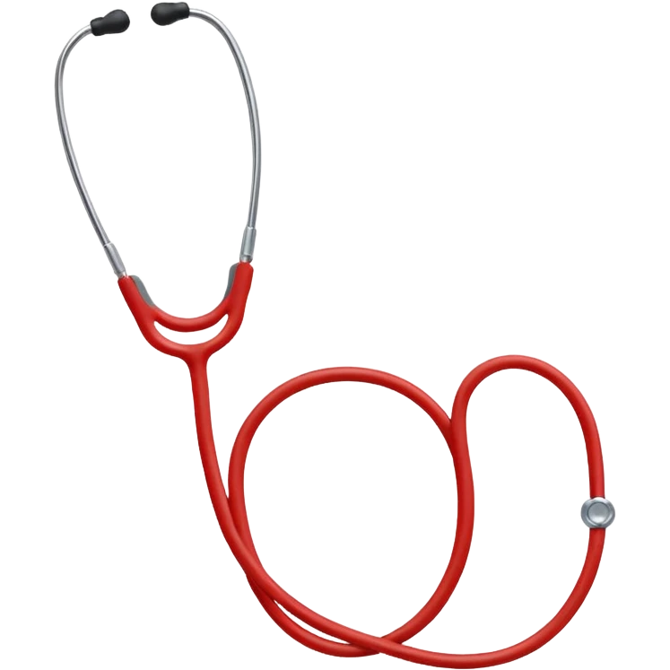 Red stethoscope thats prominent and single sided emoji