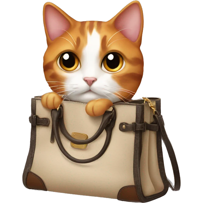 calico cat in the birkin bag emoji