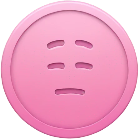 pink coin nothing on it emoji