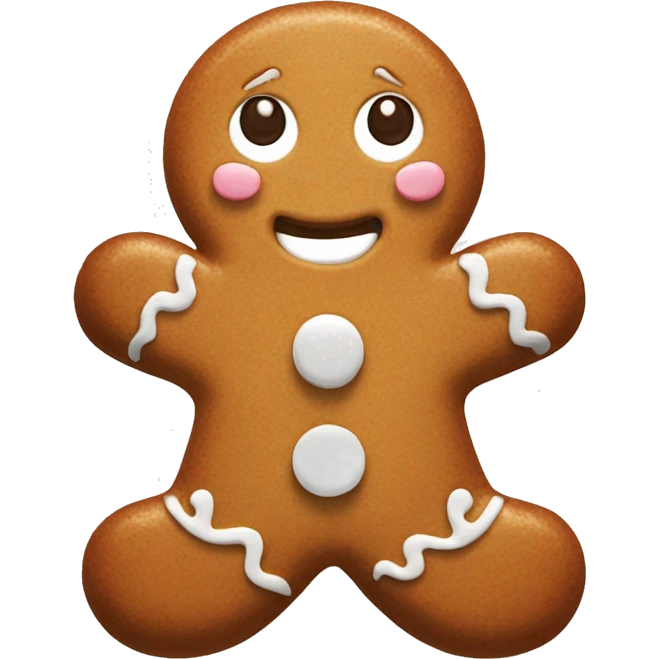 Cute Gingerbread man emoji