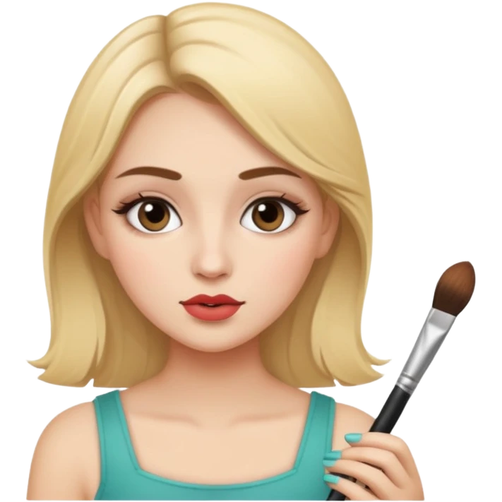 girl applying makeup emoji