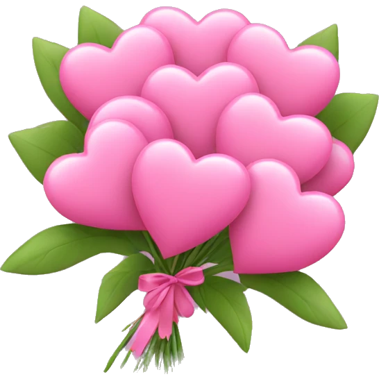 Bouquet of pink hearts emoji
