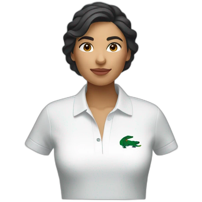 Latin woman using Lacoste  emoji