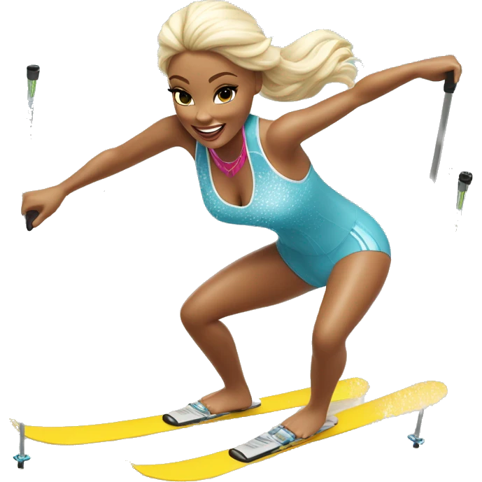 Beach Kristy Barbie skiing  emoji