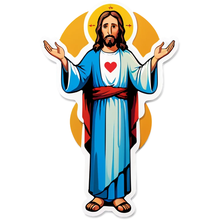 Jesus with love emoji