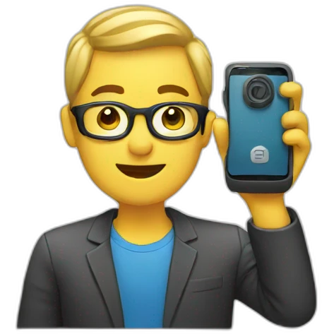 using phone emoji