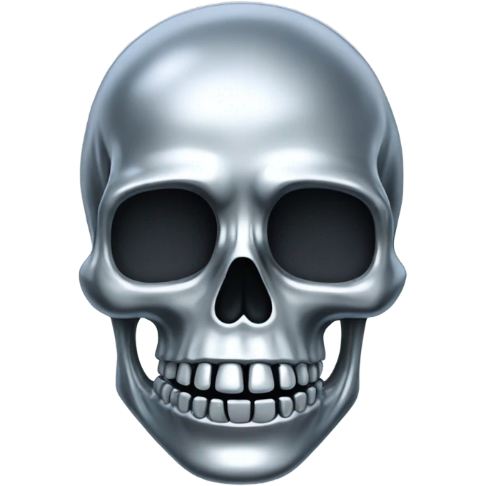 Skeleton made out of chrome emoji