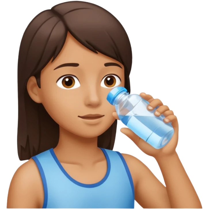 young person drinking water from a bottle emoji