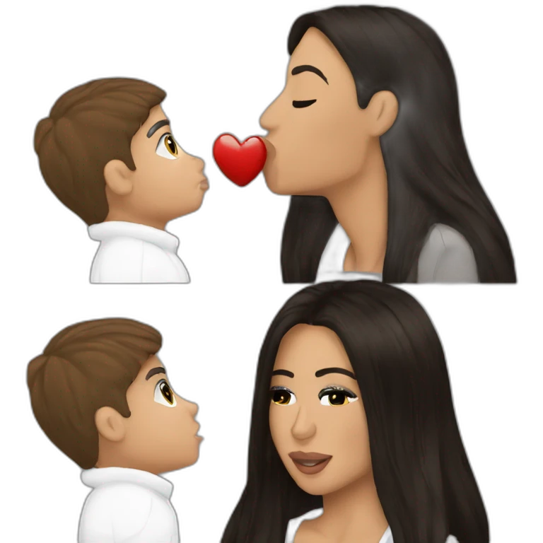 Kim kardashian kiss justin bieber emoji
